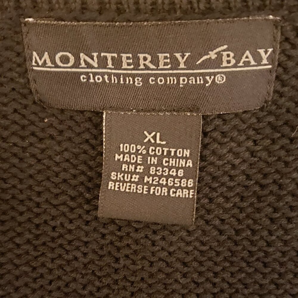 Monterey Bay Black & White Butterfly One Snap Closure Cardigan/Sweater, Size XL - Picture 11 of 14